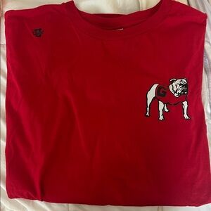 Red Georgia Bulldogs Graphic T-Shirt